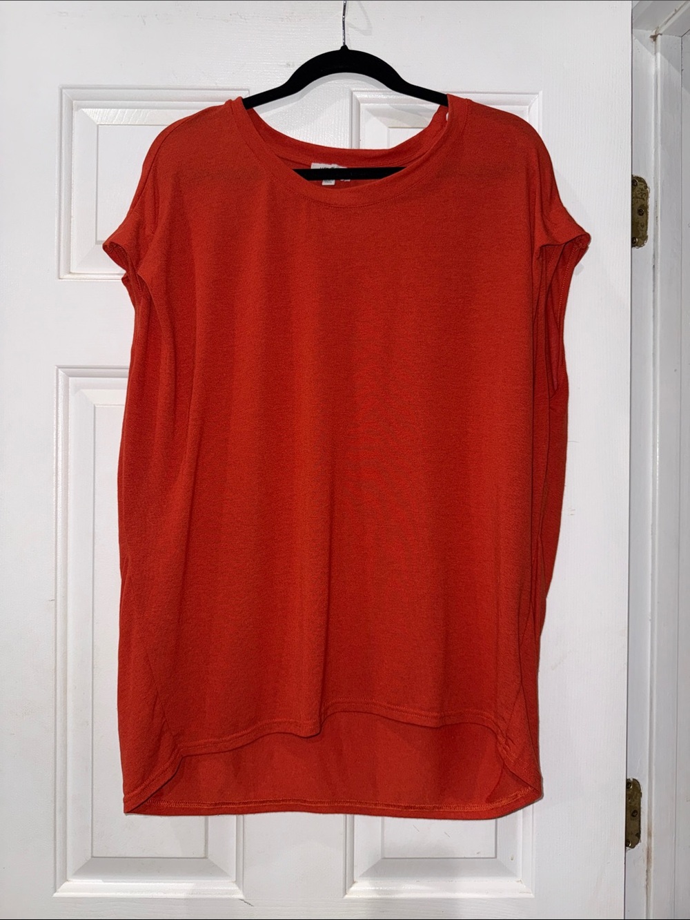Umgee Short Sleeve Crewneck Tee in Bright Orange